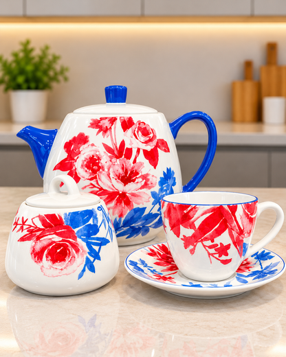 16 Pcs Flora Bloom Tea Set