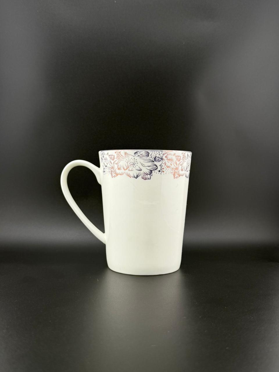 6 Pcs Flared Curved-Handle Super Bone China Mug Set ✨