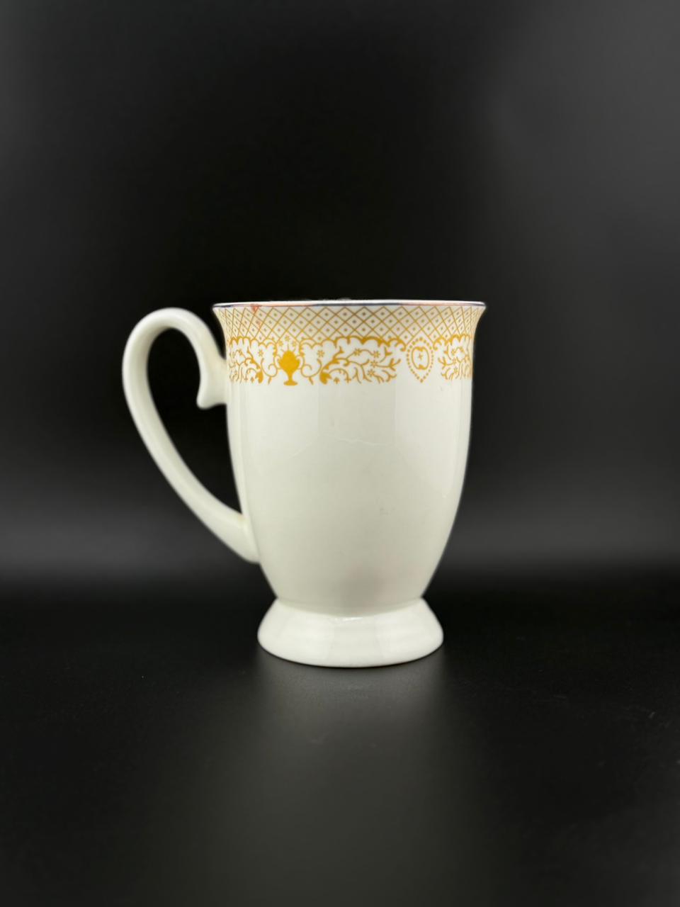 6 Pcs French Loop-Handle Super Bone China Mug Set ✨