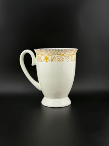 6 Pcs French Loop-Handle Super Bone China Mug Set ✨