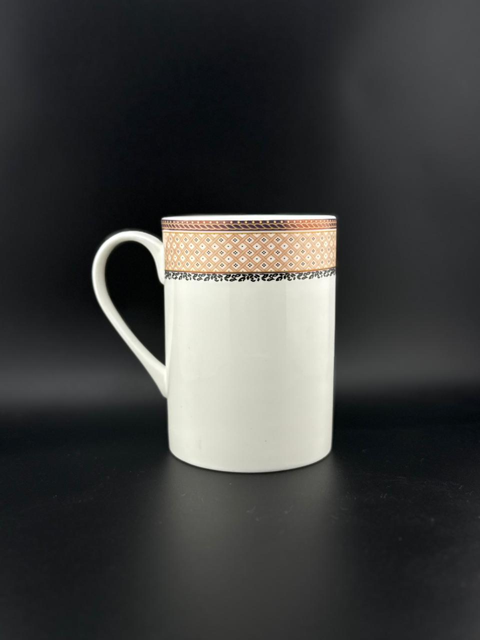 6 Pcs Straight Long Super Bone China Mug Set ✨