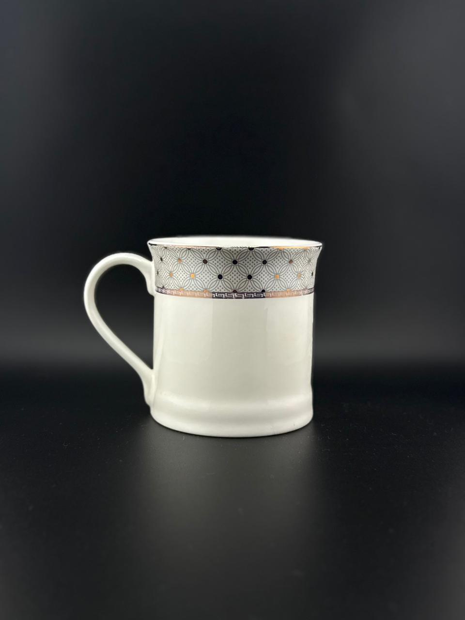 6 Pcs Flared Rim Super Bone China Mug Set ✨