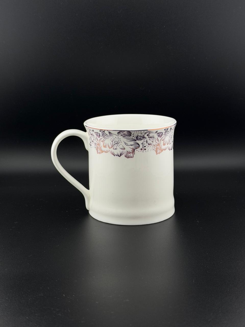 6 Pcs Flared Rim Super Bone China Mug Set ✨