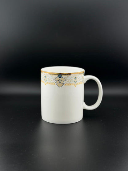 6 Pcs Straight C-Handle Super Bone China Mug Set ✨