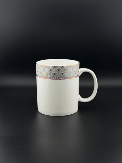 6 Pcs Straight C-Handle Super Bone China Mug Set ✨