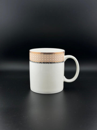 6 Pcs Straight C-Handle Super Bone China Mug Set ✨