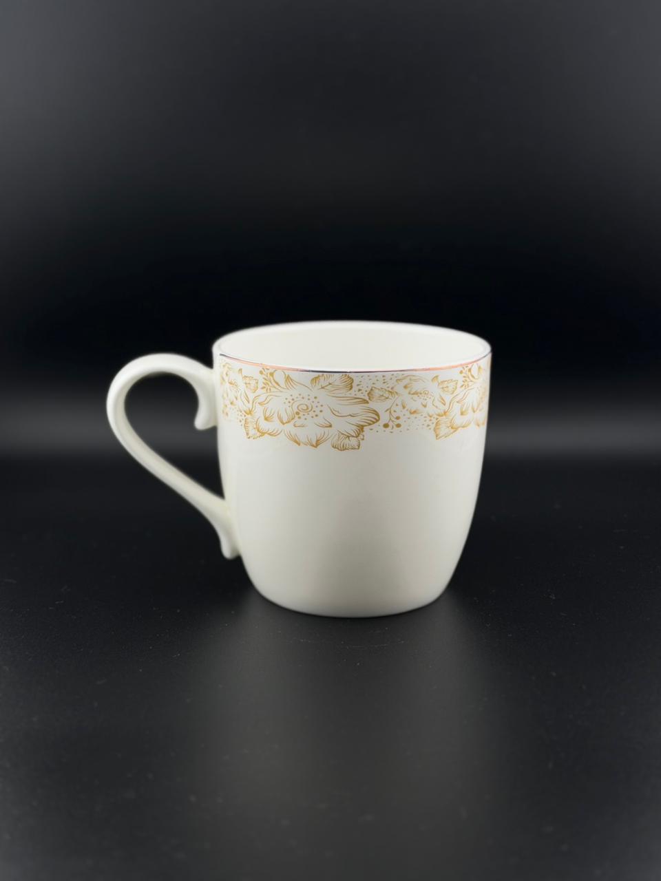 6 Pcs Tapered Bell Super Bone China Mug Set ✨