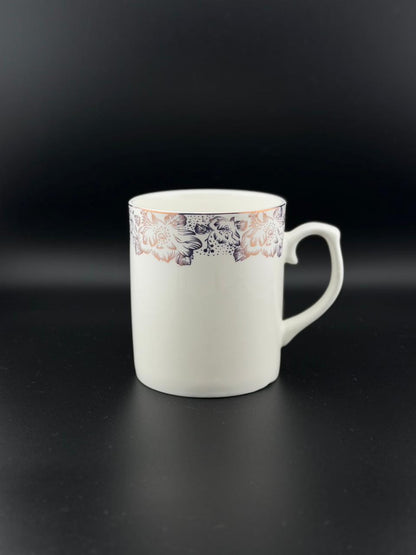 6 Pcs Cylinder Shaped Stylish Handle Super Bone China Mug Set