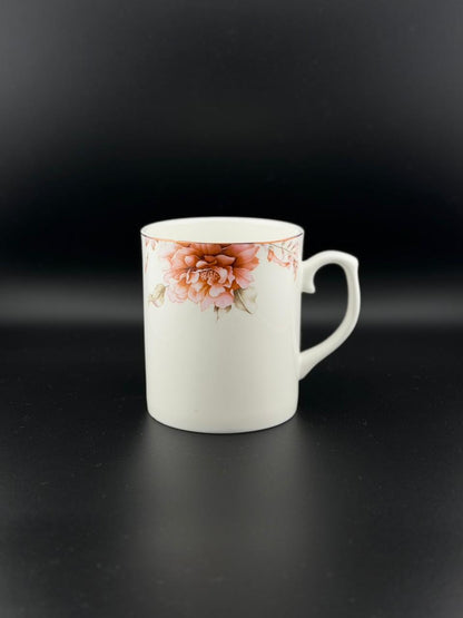 6 Pcs Cylinder Shaped Stylish Handle Super Bone China Mug Set