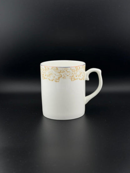 6 Pcs Cylinder Shaped Stylish Handle Super Bone China Mug Set