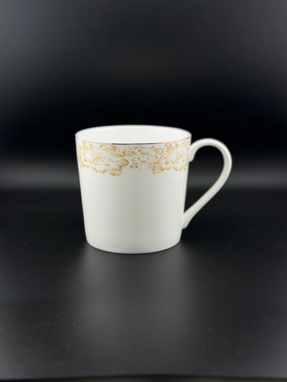 6 Pcs Tapered Shaped Super Bone China Mug Set ✨