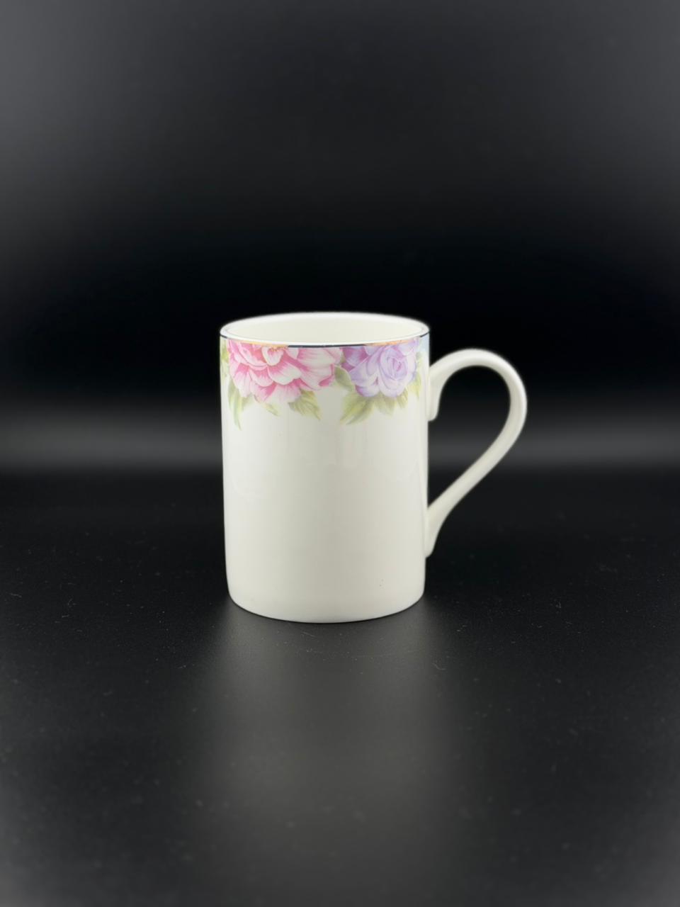 6 Pcs Straight Short Super Bone China Mug Set ✨