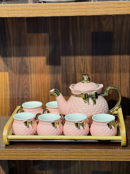 8 Pcs Ribbon Grace Tea Set