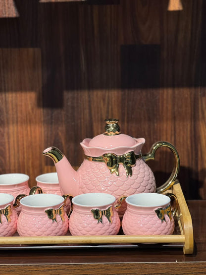 8 Pcs Ribbon Grace Tea Set