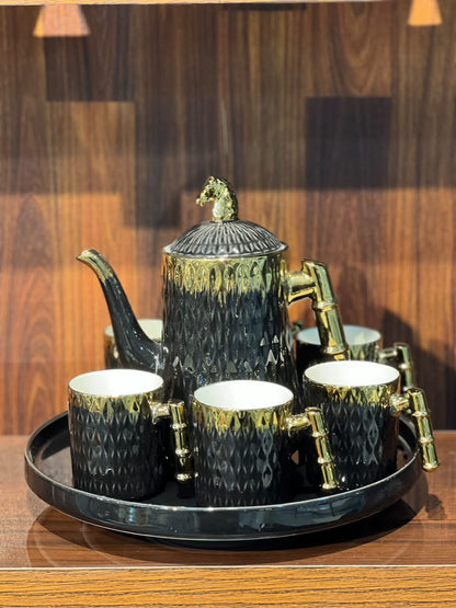 8 Pcs Monochrome Tea Set