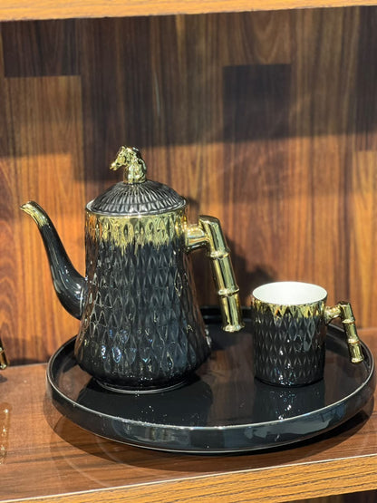 8 Pcs Monochrome Tea Set
