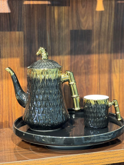 8 Pcs Monochrome Tea Set