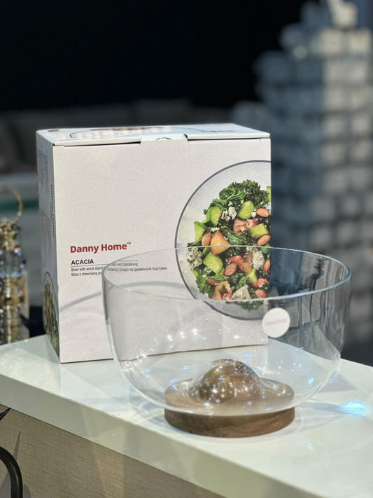 Danny Home Large Salad Bowl With Stand