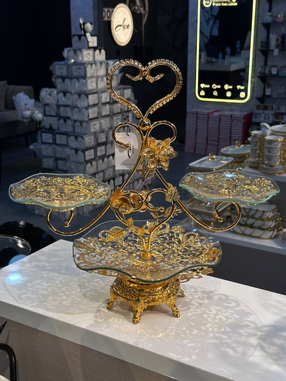 Golden Elegance Dry Fruit Dish