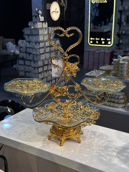 Golden Elegance Dry Fruit Dish