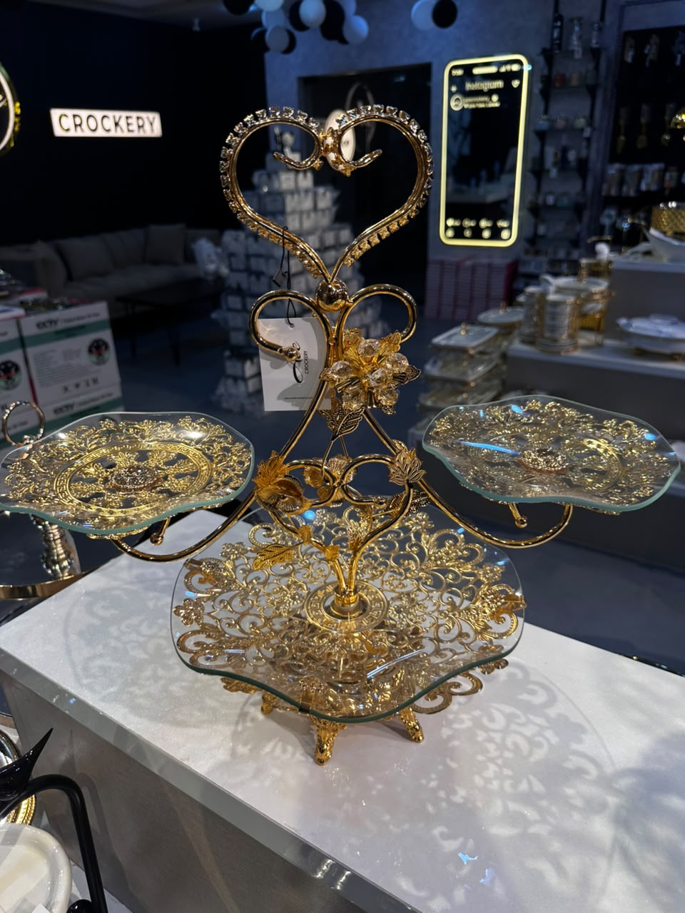 Golden Elegance Dry Fruit Dish