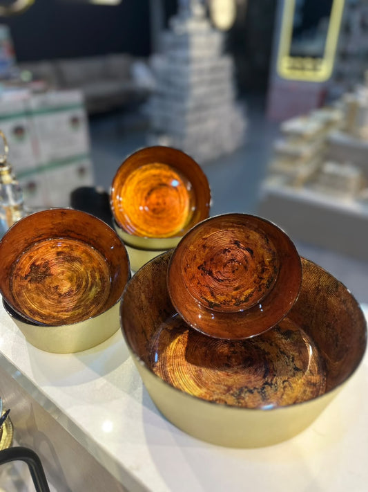 7 Pcs Golden Turkish Bowl Set