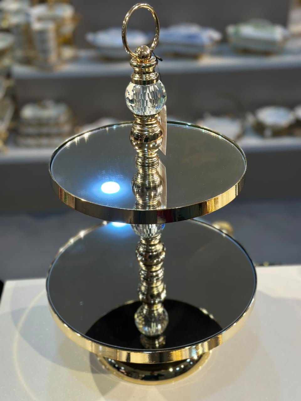 2-Tier Elegance Mirror Dish