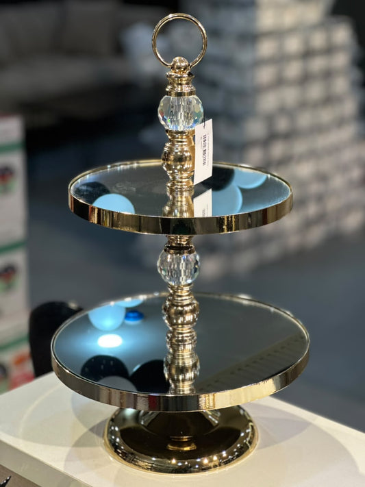 2-Tier Elegance Mirror Dish