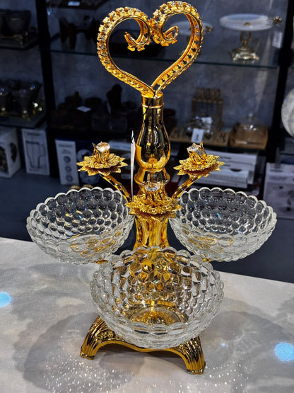 3 Pcs Stainless Steel Dry Fruit Dish Set