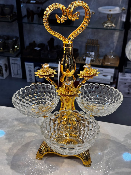 3 Pcs Stainless Steel Dry Fruit Dish Set