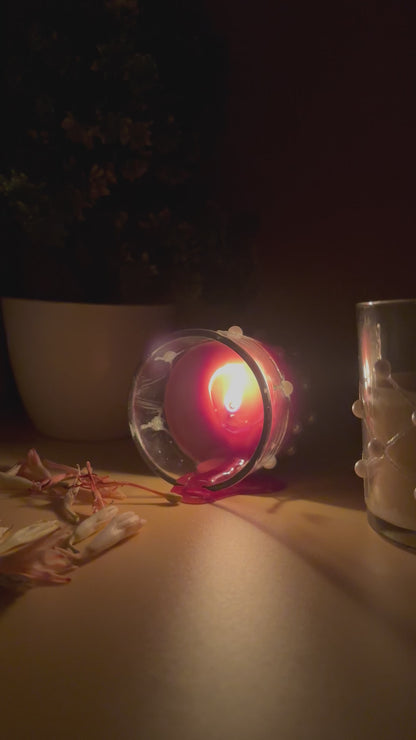 Sweet Scented Candle in Beaded Glass Jar 🕯️