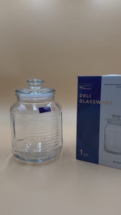 2200 ML DELISOGA Fine Glass Airtight Large Candy Jar with Lid🫙✨