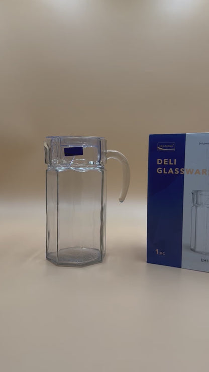 1250 ML DELISOGA Fine Glass Water Jug with Lid✨