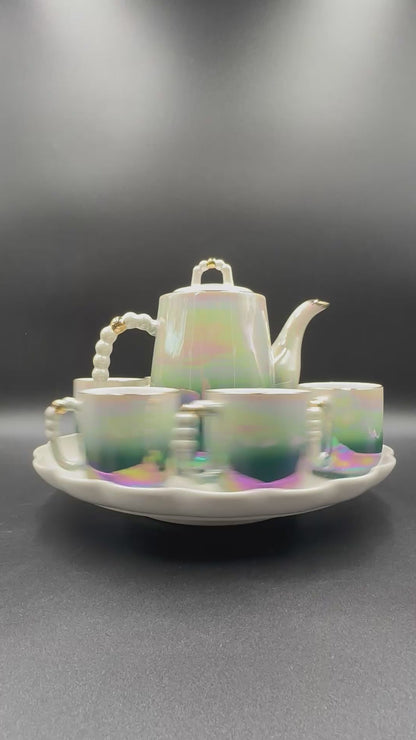 Double Shaded Radiant 8 Pcs Teaset with Rotating Tray ☕️