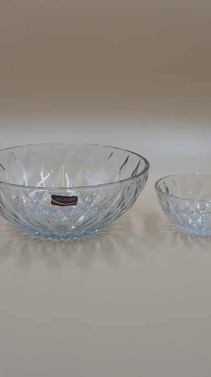 7 Pcs DELISOGA Fine Textured Glass Fruit Bowl Set 🍇🥣